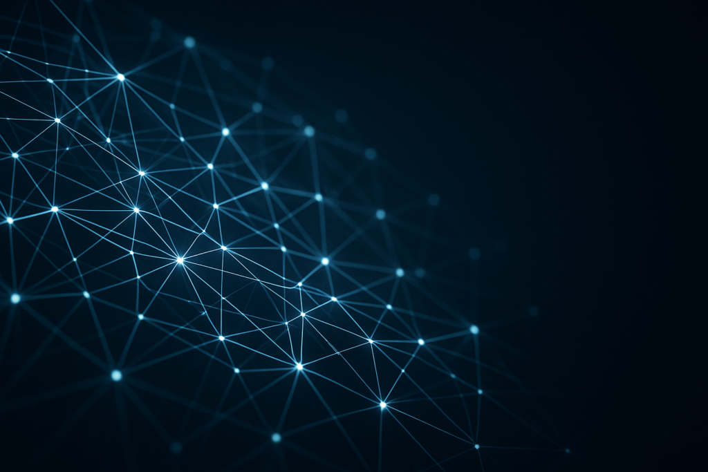 Googleアップデート SEO - intricate web of glowing digital lines