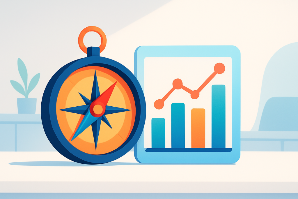Salesforce 代替 中小企業 - sleek modern compass