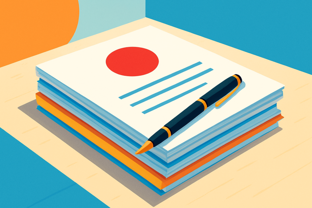 補助金 コンテンツマーケティングツール - stack of official Japanese government documents