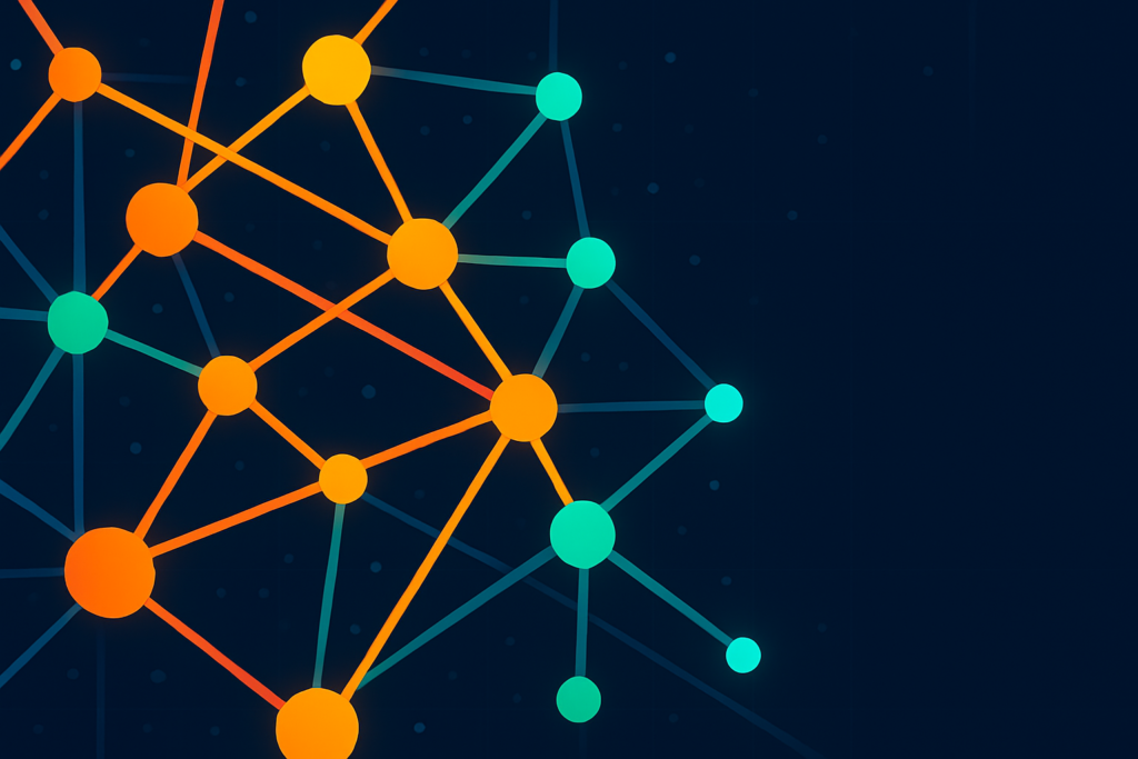 MAツール 比較 - complex network of glowing lines