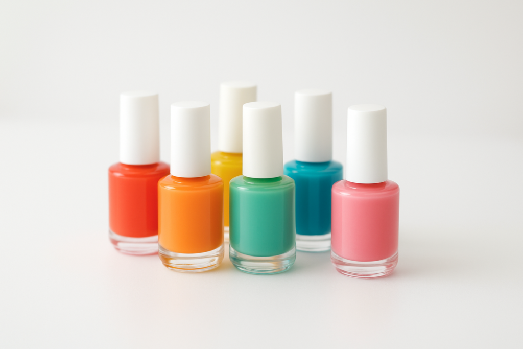 集客 - colorful nail polish bottles