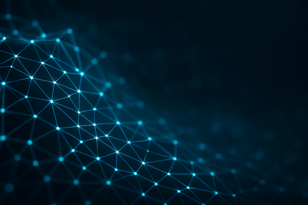 Gemini SEO - glowing digital mesh pattern