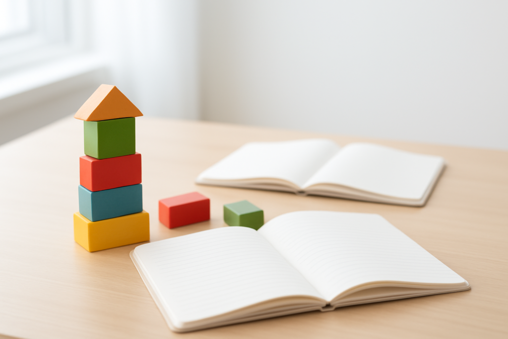 SEO - colorful wooden building blocks