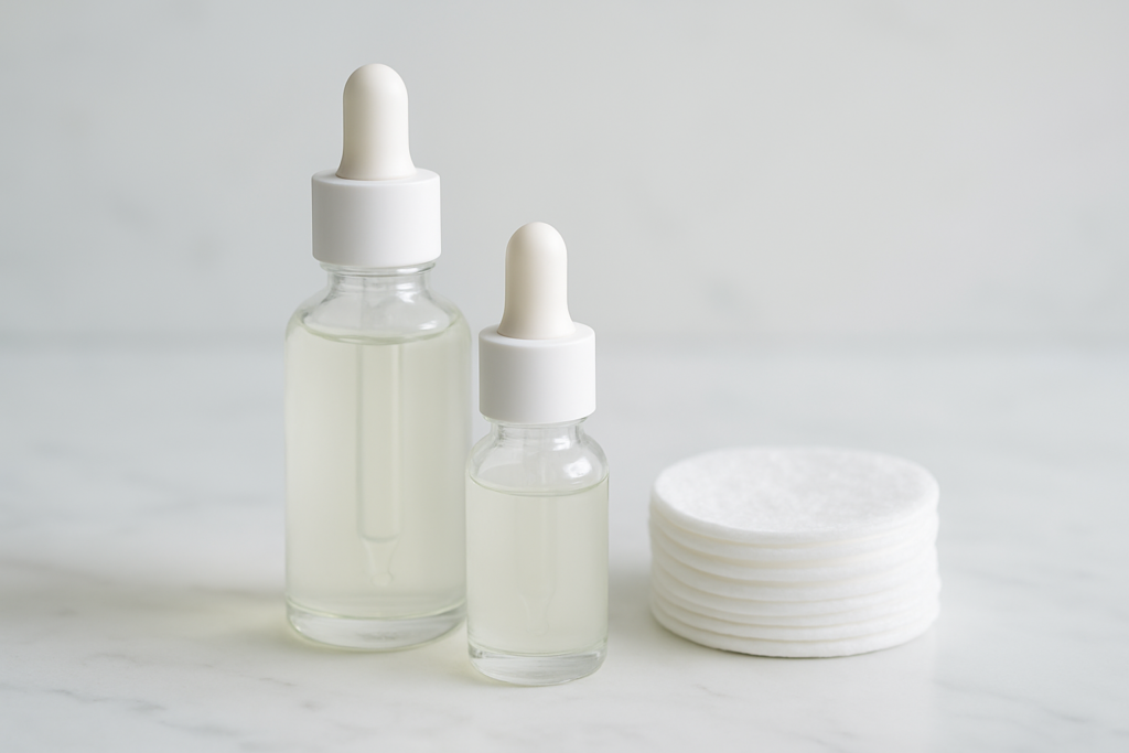 集客 - skincare serum bottles