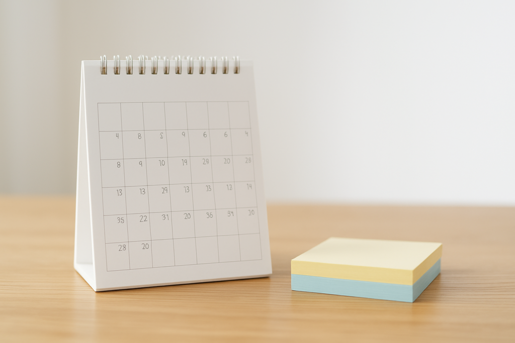 オウンドメディア 一人運用 効率化 - desk calendar