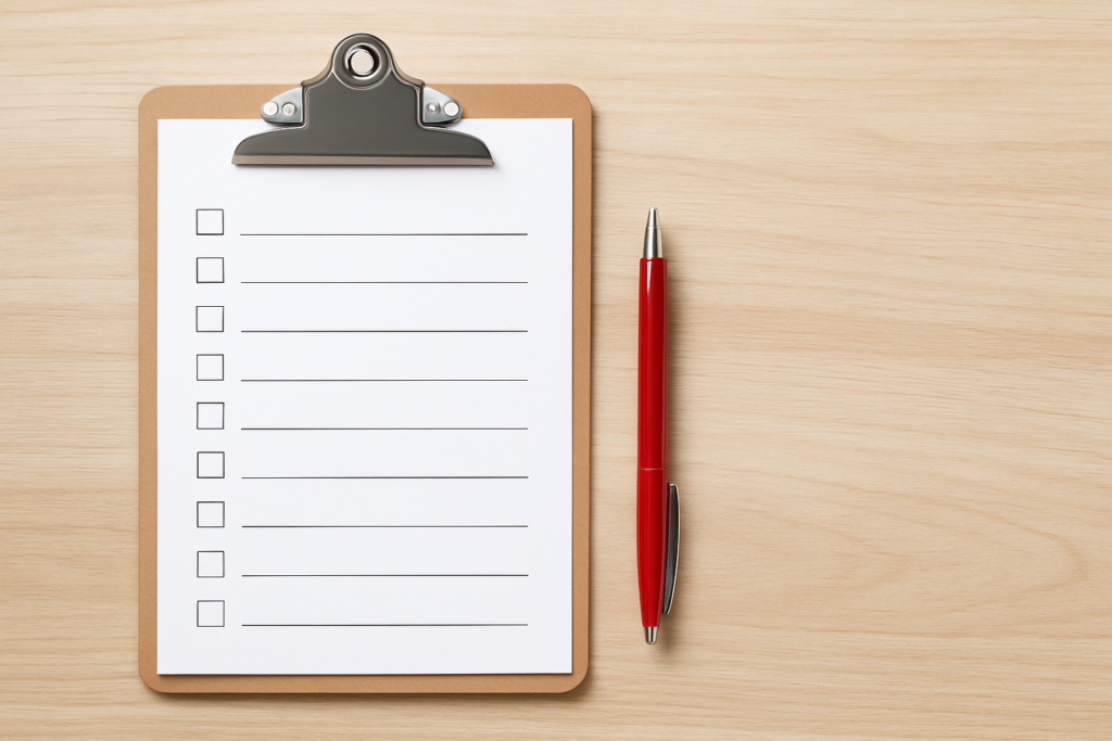 記事外注 検収 チェックシート - checklist clipboard